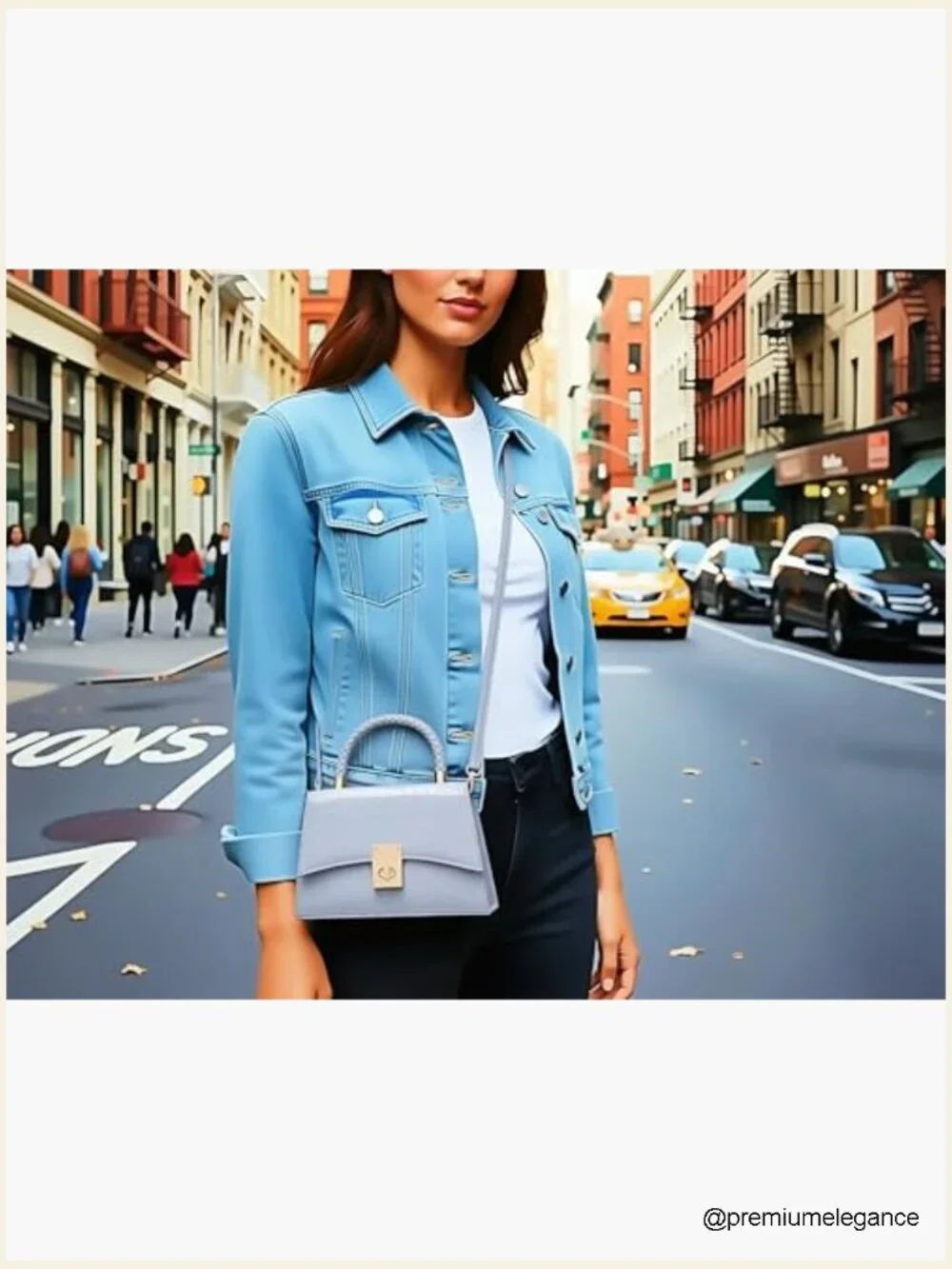 Women's Leather Satchel Crossbody Bag Mini Purse Handbag